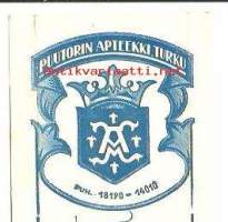 Puutorin Apteekki Turku  , resepti  signatuuri  1961
