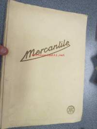 Mercantile -kansio, jossa kyseisen firman edustamien rengasalan korjaus- ja työkoneitten valmistajien esitteitä koottuna