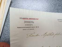 Albert Karlovits Enckel, Insinööri, Petrograd (Pietari) 23.10.1915 -asiakirja