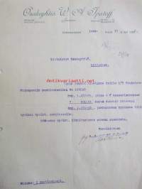Osakeyhtiö W. A. Ipatoff, Joensuussa lokakuun 19.. 1922. -asiakirja