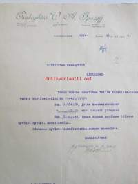 Osakeyhtiö W. A. Ipatoff, Joensuussa syyskuun 11. 1922. -asiakirja
