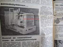 Koneviesti 1972 nr 11 -mm. Pohjoismaista maatalous- ja metsäkoneteollisuutta III Tanska, Heinän  koeteanapaalaus, Maataloude rakkennus- ja sähköasioita