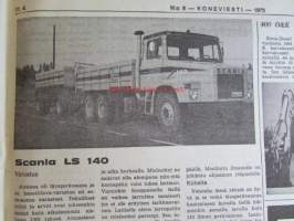 Koneviesti 1973 nr 8 -mm. Inter-Ango-Mek, Traktorikäyttöön sopiva hydraumoottori kokeiltavana, Kevätrapsi ja kevatrypsi, Lypsikoneita alihankintana, Kalkkuna -