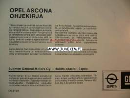 Opel Ascona -ohjekirja