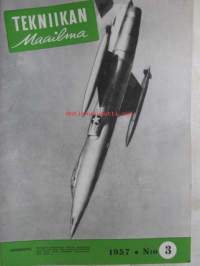 Tekniikan Maailma 1957 nr 3 TM koeajaa: Hillman Minx, 1957. Tm koekuvaa: Diax II B. Hiukkaskiihdyttimet-artikkeli, 1957