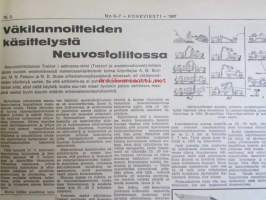 Koneviesti 1967 nr 6-7 -mm. Tanskalainen S-piikkiäes, Hydraulimoottori V, Kontu-Kasvinsuojeluruisku, Maatalouskoneita pohjoismaisilla messuilla, Korkean rehun