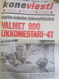 Koneviesti 1967 nr 25 -mm. Uusi metsätraktori sarjavalmistuksessa Valmet 310 B, Maatilojen keskeisestä yhteistoiminnasta elintarvikkeiden ja puun tuotannossa,