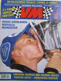 Vauhdin Maailma 2002 nr 11 -mm. Ralli-SM Hyvinkää &amp; San Remo, Ralli-SM Nuoret &amp; Naiset Kerava, F-Cup Tampere, Historic Rally Trophy Alajärvi, Formula 1 Italia &amp;