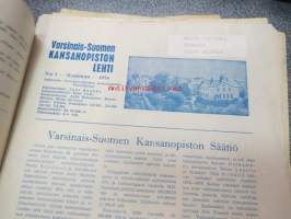 Paimion kansanopisto / Varsinais-Suomen kansanopisto -lehtiä vuosilta 1959-1975 52 kpl