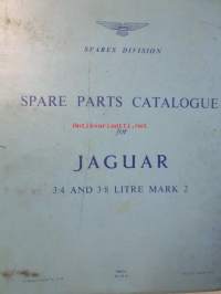 Jaguar 3.4 and 3.8 Litre Mark 2, Spare Parts Catalogue  -varaosaluettelo, Katso tarkemmat mallit ja sisällysluettelo kuvista