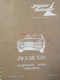 Jaquar XJ6 Illustrated Parts Catalogue for 2.8 and 4.2 litre models - Kuvitettu varaosaluettelo, Katso tarkemmat mallit ja sisällysluettelo kuvista