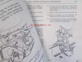 British Leyland Rover 3 litre Workshop Manual no. TP/234/C - Korjaamokäsikirja, Katso tarkemmat mallit ja sisällysluettelo kuvista