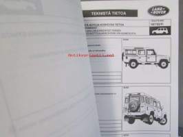 British Leyland Land-Rover Service Bulletins - Korjaamo-ohjeita, katso tarkemmat mallit ja sisällysluettelo kuvista