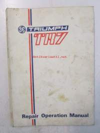 Leyland Triumph TR 7, Repair Operation Manual (Part No RTC 9201) -Korjauskäsikirja, Katso tarkemmat mallit ja sisällysluettelo kuvista
