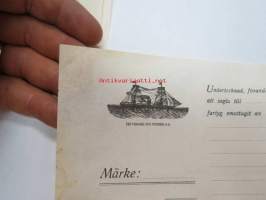 Undertecknad, förande ångfartyget M/S Östern nu liggande i Nagu.... från Moritz Erikssons Eftr. mottagit.... 25.5.1955 -konossementti / laivarahtikirja