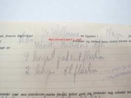 Undertecknad, förande ångfartyget S/S Wellamo nu liggande i Nagu.... från Moritz Erikssons Eftr. mottagit.... 8.5.1951 -konossementti / laivarahtikirja