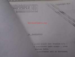 Unipart Parts and Accessories Catalogue vuosilta 1975-76 - Varaosa- ja tarvikeluettelo MMM 1100, Sisältää 5 eri luetteleoa  MMM 1112, MMM 1140, MMM 1120, MMM