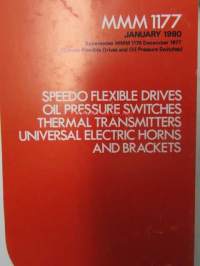 Unipart Parts and Accessories Catalogue vuosilta 1976-81 - Varaosa- ja tarvikeluettelo, Sisältää 5 eri luetteleoa  MMM 1122, MMM 1110, MMM 1120, MMM 1121, MMM