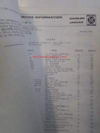 British Leyland Jaguar Parts Technical information 1974 Volume J1 - teknisiä tietoja, Katso kuvista tarkemmin sisällys