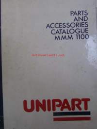 Unipart Parts and Accessories Catalogue MMM 1100 vuosilta 1984-85 - Varaosa- ja tarvikeluettelo MMM 1100, Sisältää 6 eri luetteleoa  MMM 1160, MMM 1161, MMM