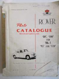 Rover &#039;80&#039;, &#039;100&#039;, and MK.1 &#039;95&#039; and &#039;110&#039; Parts Catalogue - Varaosakirja, Katso tarkemmat mallit ja sisällysluettelo kuvista