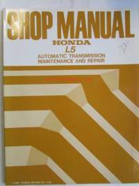 Honda Shop Manual L5 Automatic Transmission Maintenance and Repair 1987 - Korjauskäsikirja, katso kuvista tarkemmin muut tiedot ja sisällysluettelo