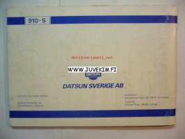 Datsun Bluebird 910-serien -Käyttöohjekirja ruotsiksi
