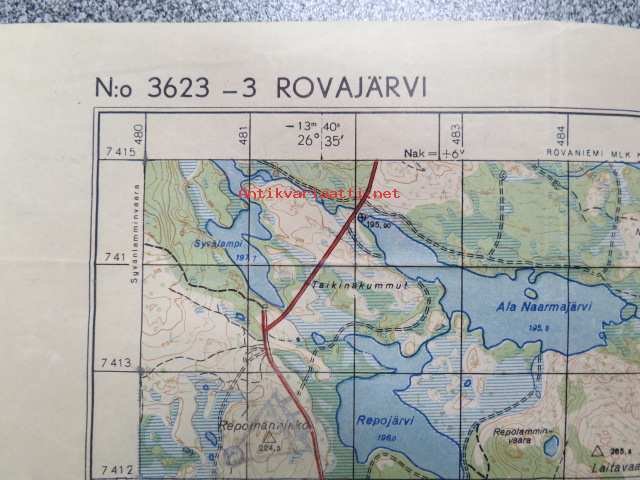 rovajärvi kartta Rovajärvi 3623 Topografinen kartta 1 : 50 000 (kokeilukartta  rovajärvi kartta