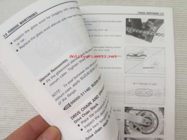 Suzuki RM125 Owner's Service Manual -huolto-ohjekirja - Kunto