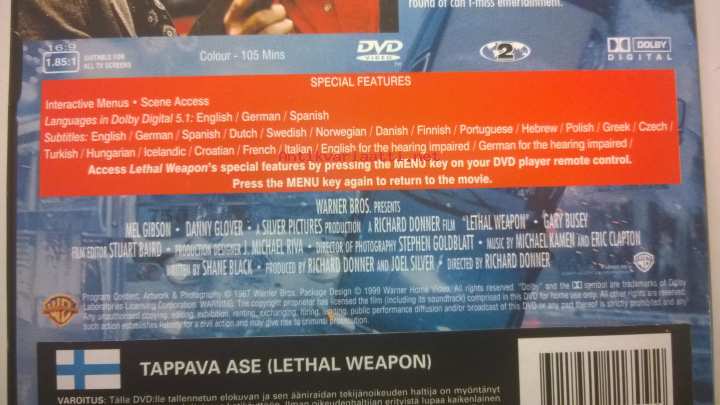 Tappava ase bluray