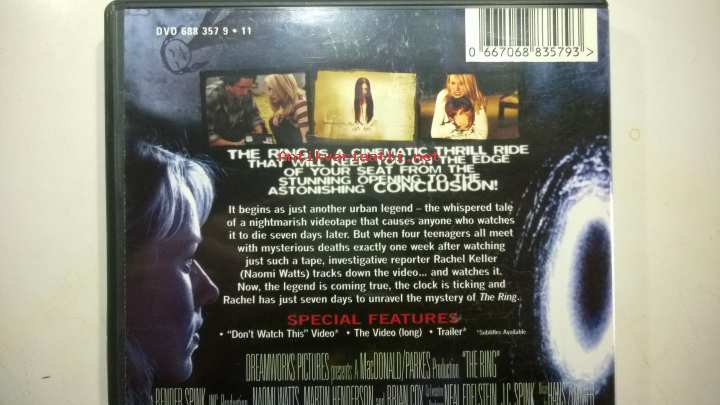 The Ring DVD Elokuva EI Suom Txt 2DVD Kunto Erinomainen The Ring DVD Elokuva EI Suom Txt 2DVD Kunto Erinomainen
