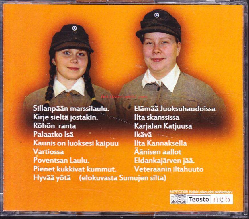CD Kokoelma Poventsan Laulu Suosikkis velmi Sota ajalta 2008 