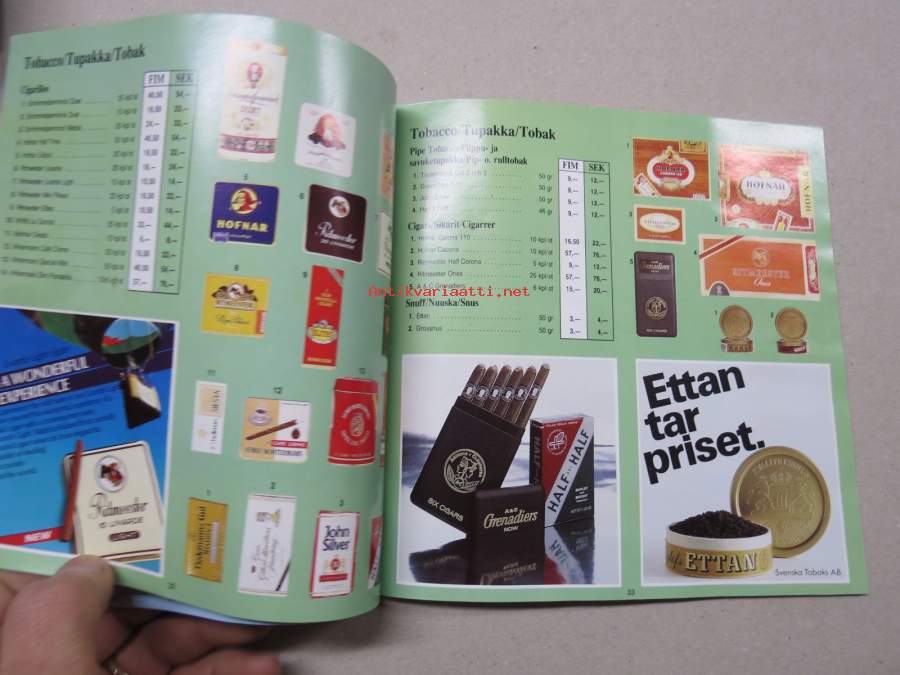 Viking Line Tax Free 1987 Hinnasto Prislista Pricelist Kunto