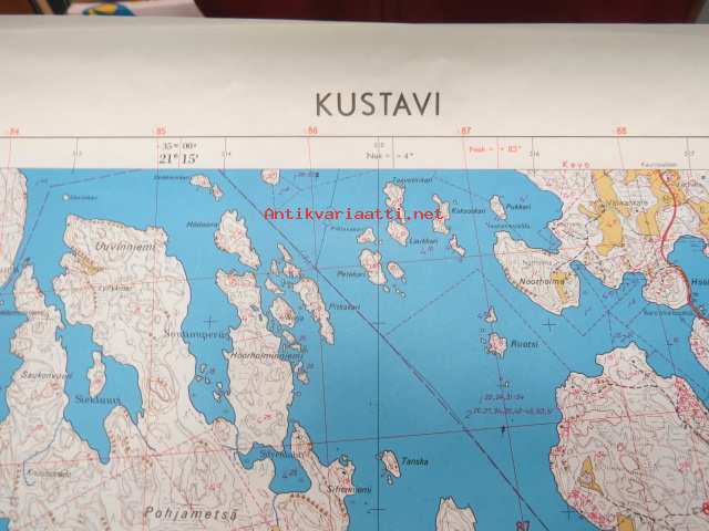 Kustavi - Peruskartta 1:20 000, 1968 - Kunto: Tyydyttävä -  