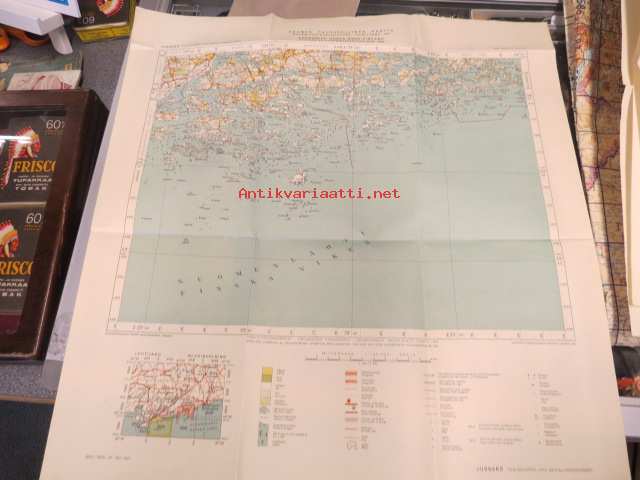Jussarö, Suomen taloudellinen kartta 1947 Ekonomisk karta över Finland1:100  000 - Kunto: Tyydyttävä 