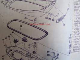 Evinrude 1971 Parts book 40 HP, katso tarkemmat mallimerkinnät kuvista.