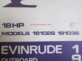 Evinrude 1971 Parts book 18 HP, katso tarkemmat mallimerkinnät kuvista.