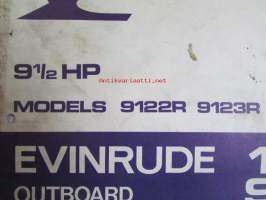 Evinrude 1971 Parts book 9 1/2 HP, katso tarkemmat mallimerkinnät kuvista.