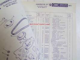 Evinrude 1971 Accessories Parts book, katso tarkemmat mallimerkinnät kuvista.