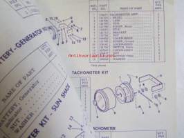 Evinrude 1971 Accessories Parts book, katso tarkemmat mallimerkinnät kuvista.