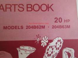 Evinrude 1974 Parts book 20 HP (First in outboards), katso tarkemmat mallimerkinnät kuvista.