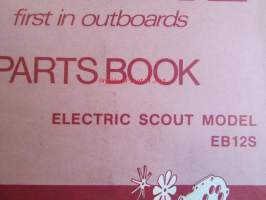 Evinrude 1974 Parts book Electric Scout model  (First in outboards), katso tarkemmat mallimerkinnät kuvista.