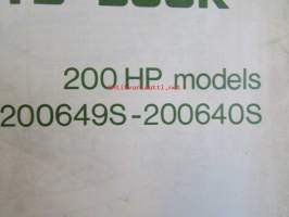 Evinrude Service 1976 Parts book 200 HP, katso tarkemmat mallimerkinnät kuvista.