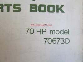 Evinrude Service 1976 Parts book 70 HP, katso tarkemmat mallimerkinnät kuvista.