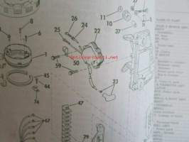 Evinrude Service 1976 Parts book 55 HP, katso tarkemmat mallimerkinnät kuvista.