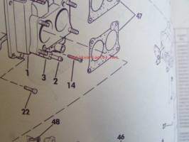Evinrude Service 1977 Parts book 140 HP, katso tarkemmat mallimerkinnät kuvista.