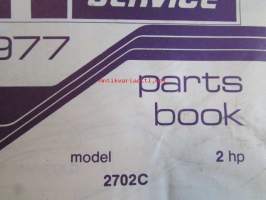 Evinrude Service 1977 Parts book 2 HP, katso tarkemmat mallimerkinnät kuvista.
