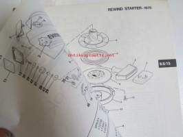 Evinrude Service 1978 Parts book 9.9/15 HP, katso tarkemmat mallimerkinnät kuvista.