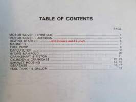 Evinrude-Johnson 1978 Parts Catalog 40 HP Commercial, katso tarkemmat mallimerkinnät kuvista.