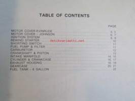 Evinrude-Johnson 1978 Parts Catalog 50 HP Commercial, katso tarkemmat mallimerkinnät kuvista.